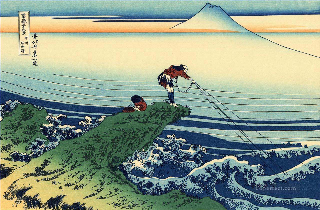kajikazawa en la provincia de kai Katsushika Hokusai Ukiyoe Pintura al óleo